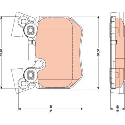 Brake Pad Set TRW GDB1795 OE Ref 6 797 863