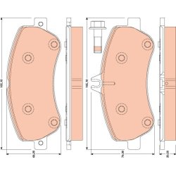 Brake Pad Set TRW GDB1798 OE Ref 007 420 66 20