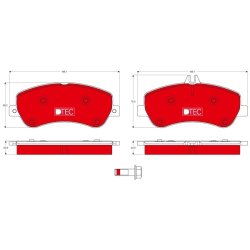 Brake Pad Set TRW GDB1798DTE OE Ref A 007 420 66 20