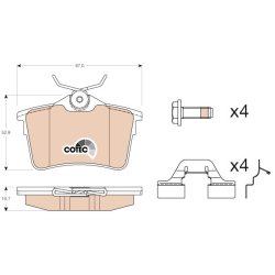 Brake Pad Set TRW GDB1799 OE Ref 16 682 475 80