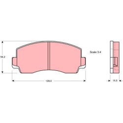 Brake Pad Set TRW GDB180 OE Ref MB150673