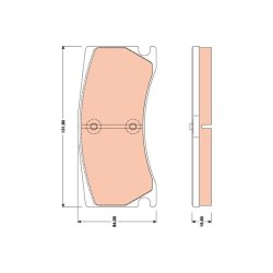 Brake Pad Set TRW GDB1801 OE Ref C2P15994