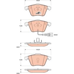 Brake Pad Set TRW GDB1809 OE Ref 8P0 698 151