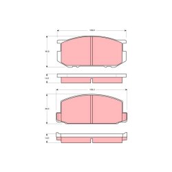 Jeu de plaquettes de frein TRW GDB181 pour TOYOTA CARINA, COROLLA OE 449112160