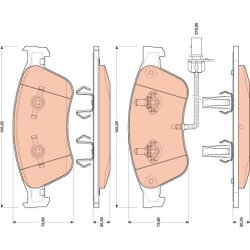 Brake Pad Set TRW GDB1811 OE Ref 4E4 698 151 A