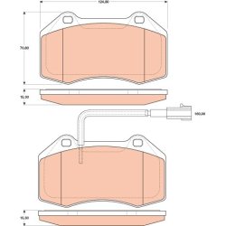 Brake Pad Set TRW GDB1812 OE Ref 71765466