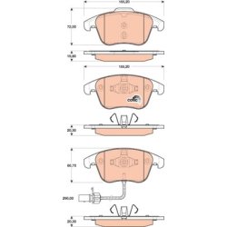 Brake Pad Set TRW GDB1814 OE Ref 8K0 698 151 P