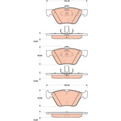 Plaquettes de frein TRW GDB1815 pour Mercedes Classe E et Classe S