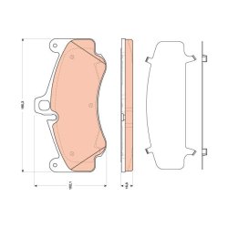 Plaquettes de frein TRW GDB1817 pour PORSCHE 911 OE 99735194802