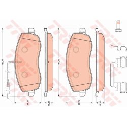 Brake Pad Set TRW GDB1820 OE Ref 4253 95