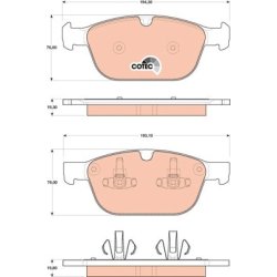 Brake Pad Set TRW GDB1821 OE Ref 30793943
