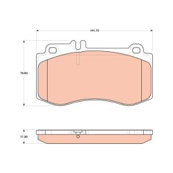 Brake Pad Set TRW GDB1822 OE Ref 005 420 77 20