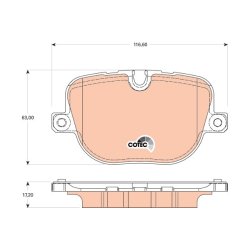 Plaquettes de frein TRW GDB1824 pour LAND ROVER RANGE ROVER OE AH422C562BB