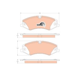Brake Pad Set TRW GDB1825 OE Ref AH422K021AA
