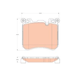 Plaquettes de frein TRW GDB1826 pour BMW, ROLLS-ROYCE OE 6798857