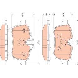 Brake Pad Set TRW GDB1827 OE Ref 6 788 275