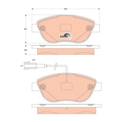 Brake Pad Set TRW GDB1829 OE Ref 71770094