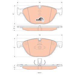 Brake Pad Set TRW GDB1838 OE Ref 34 11 6 775 322