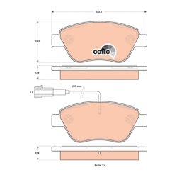 Brake Pad Set TRW GDB1842 OE Ref 77366134