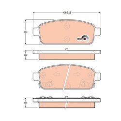Brake Pad Set TRW GDB1844 OE Ref 5 42 039