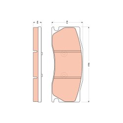 Plaquettes de frein TRW GDB1850 pour JAGUAR XK OE C2P15991