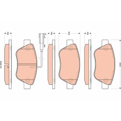 Jeu de plaquettes de frein TRW GDB1853