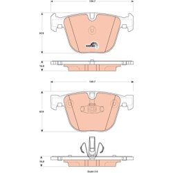 Brake Pad Set TRW GDB1857 OE Ref 34 21 6 790 966
