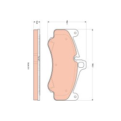 Plaquettes de frein TRW GDB1859 pour PORSCHE 911 OE 99735194890