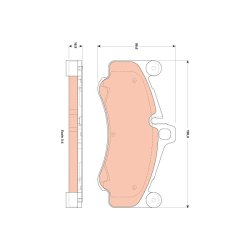 Plaquettes de frein TRW GDB1862 pour PORSCHE 911 OE 99735194891