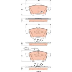 Brake Pad Set TRW GDB1864 OE Ref 77365396