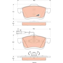 Brake Pad Set TRW GDB1865 OE Ref 77365796