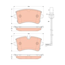 Brake Pad Set TRW GDB1866 OE Ref 4G0 698 451 K