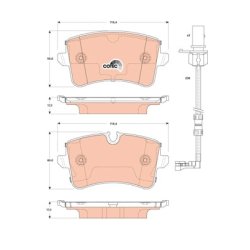 Brake Pad Set TRW GDB1867 OE Ref 4H0 698 451 D