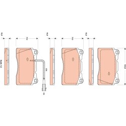 Brake Pad Set TRW GDB1871 OE Ref 77365266
