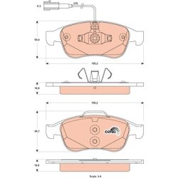 Jeu de plaquettes de frein TRW GDB1873 pour ALFA ROMEO GIULIETTA OE 77365355