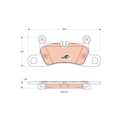 Brake Pad Set TRW GDB1875 OE Ref 7P6 698 451 C
