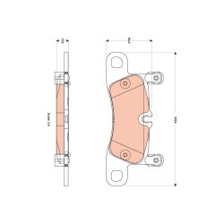 Brake Pad Set TRW GDB1876 OE Ref 958 352 939 50