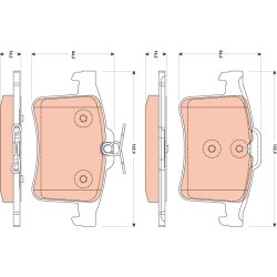 Brake Pad Set TRW GDB1877 OE Ref C2D3792