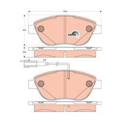 Jeu de plaquettes de frein TRW GDB1878