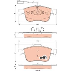 Brake Pad Set TRW GDB1880 OE Ref 77365354