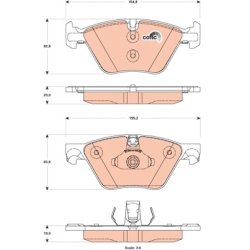 Brake Pad Set TRW GDB1882 OE Ref 8 847 064