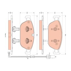 Brake Pad Set TRW GDB1883 OE Ref 4G0 698 151 S