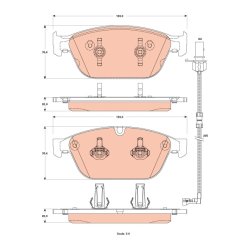 Brake Pad Set TRW GDB1884 OE Ref 4H0 698 151 N