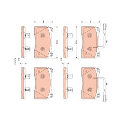 Jeu de plaquettes de frein TRW GDB1888 pour ALFA ROMEO GIULIETTA OE 77365490