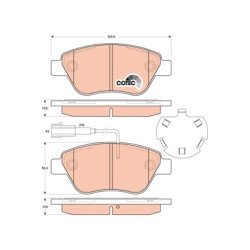 Brake Pad Set TRW GDB1891 OE Ref 77364874