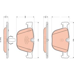 Plaquettes de frein TRW GDB1892 pour BMW X5, X6 OE 6794879