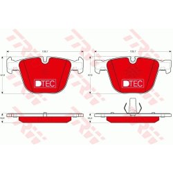 Plaquettes de frein TRW GDB1892DTE pour BMW X5, X6 OE 34216794879