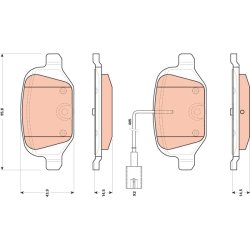 Brake Pad Set TRW GDB1894 OE Ref 77365754