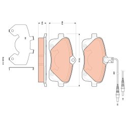 Brake Pad Set TRW GDB1895 OE Ref E 172 236