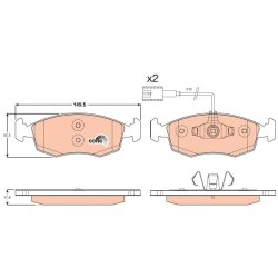 Brake Pad Set TRW GDB1900 OE Ref 0000071772815